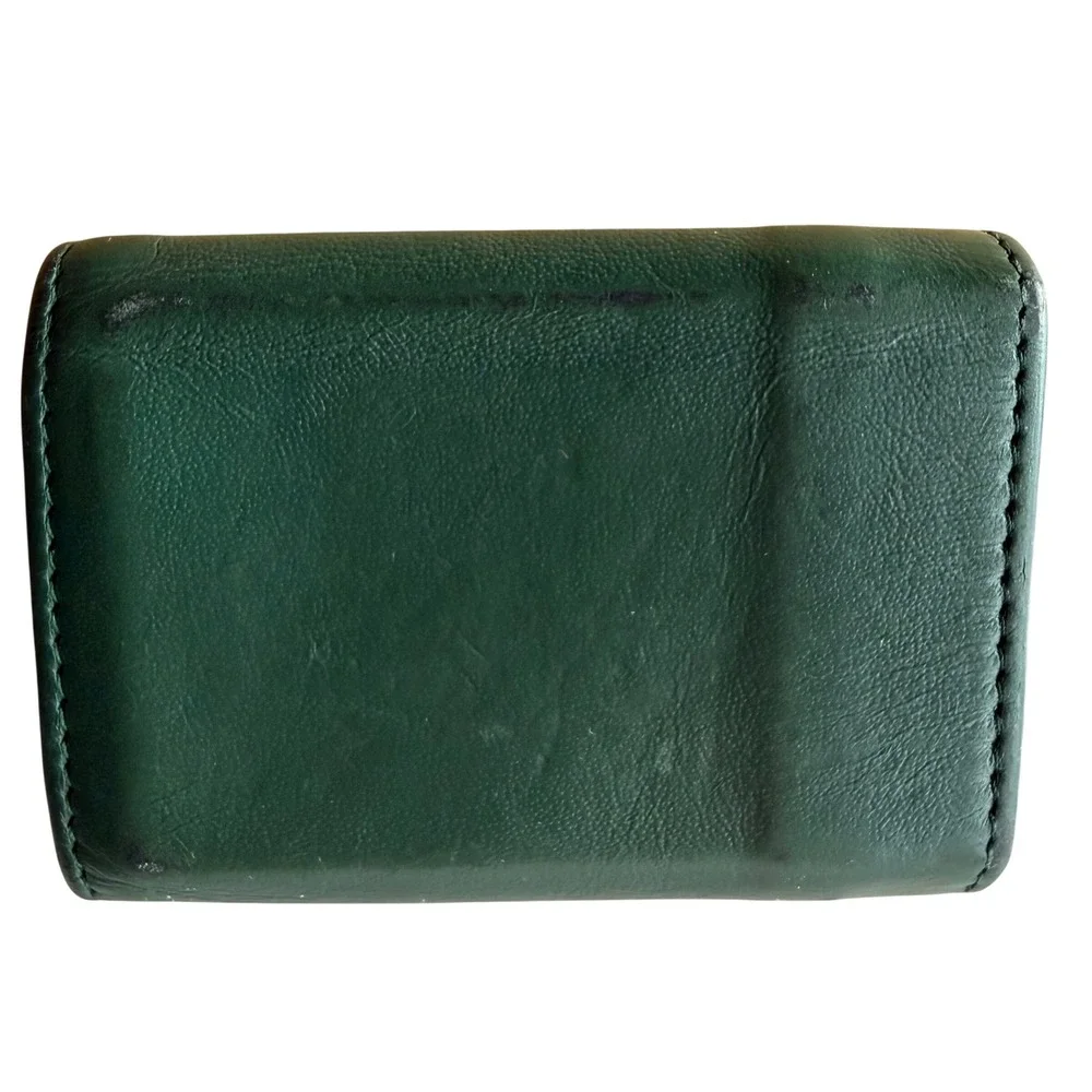 Balenciaga Papier Mini Wallet Leather Minimalist O/S Green Quiet Luxury